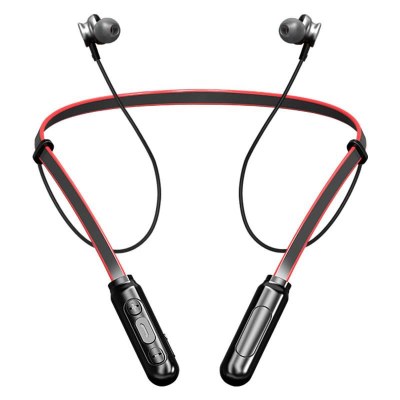 หูฟังบลูทูธไร้สาย กันน้ำ ฟังเพลงต่อเนื่อง10ชั่วโมง โลหะ6มิติ แบตเตอร์ 135mA น้ำหนัก0.15kg ชุดหูฟังบลูทูธ In-Ear Headphones หูฟัง Wireless Earbuds Neckband Headset V5.0 หูฟังไร้สาย bluetooth Magnetic S