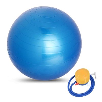 B&G ลูกบอลโยคะ 65 ซม. Yoga Ball รุ่น 6004 (Blue) พร้อม ที่สูบลม  +  Yoga Mat