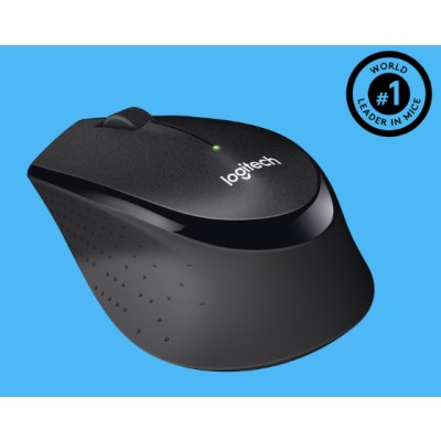 Logitech โลจิเทค M330 Silent Plus Wireless Mouse 1000 DPI - Black (เมาส์ไร้เสียงไร้สาย USB ลดเสียงคลิ๊ก ถ่าน 1 ก้อนใช้ได้นาน 2 ปี)