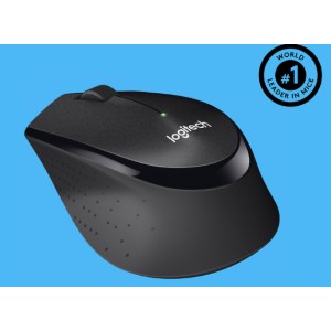 Logitech โลจิเทค M330 Silent Plus Wireless Mouse 1000 DPI - Black (เมาส์ไร้เสียงไร้สาย USB ลดเสียงคลิ๊ก ถ่าน 1 ก้อนใช้ได้นาน 2 ปี)