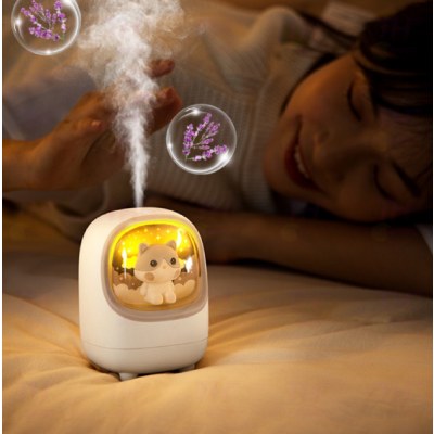 HUMIDIFIER 200ML เครื่องฟอกอากาศ ทำความชื้น พ่นไอน้ำ มีไฟ LED เปลี่ยนสี เครื่องพ่นอโรม่า ขนาดเล็ก ขนาดพกพา USB M23