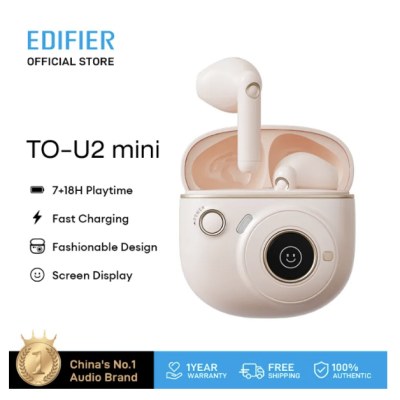 Edifier TO-U2 mini True Wireless Earbuds หูฟังไร้สาย หูฟังบลูทูธ Bluetooth 5.1 up to 25 hours LED Display IP54 กันฝุ่นกันน้ำ