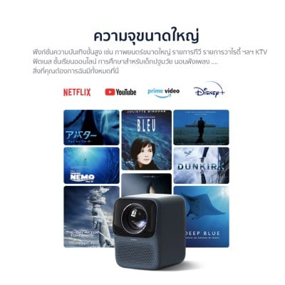 โปรเจคเตอร์ มินิโปรเจคเตอร์ Wanbo T2 Max NEW 1080P HD Projector Built-In Android 9.0 HIFI Sound