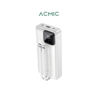 ACMIC AC21PRO Powerbank 20000mAh พาวเวอร์แบงค์มีสายในตัว หน้าจอ LED จ่ายไฟช่อง USB