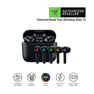 Razer Hammerhead True Wireless (Gen 2) - ANC | Gaming Mode 60ms | Razer Chroma™ RGB | IPX4