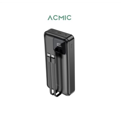 ACMIC AC21PRO Powerbank 20000mAh พาวเวอร์แบงค์มีสายในตัว หน้าจอ LED จ่ายไฟช่อง USB