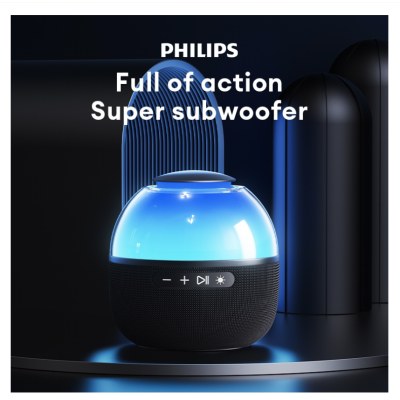 Philips ลําโพงบลูทูธ HIFI คุณภาพเสียง AI แบบพกพา