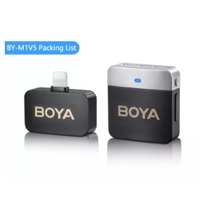 BOYA BY-M1V Wireless Microphone ไมค์โครโฟนไร้สาย น้ำหนักเบา ตัดเสียงรบกวน