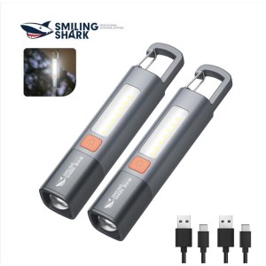 Smiling ไฟฉาย LED ขนาดเล็ก ให้ความสว่างมาก 2in1 ไฟฉายอเนกประสงค์