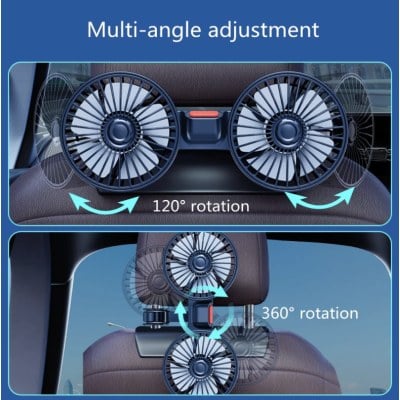 พัดลมระบายความร้อนเบาะหลังรถยนต์ ปรับความเร็วได้ 3 ระดับ