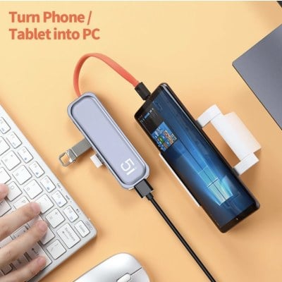 USB HUB เชื่อมต่ออุปกรณ์ทุกรูปแบบ 5 iN 1