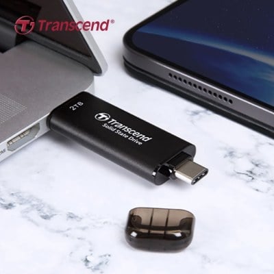 Transcend External SSD USB A and Type C connectors