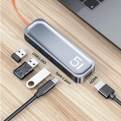 USB HUB เชื่อมต่ออุปกรณ์ทุกรูปแบบ 5 iN 1