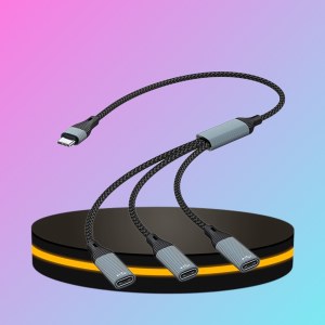 สายชาร์จ Twitch USB C แบบ 3 หัว แยก อเนกประสงค์