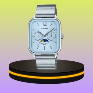 CASIO นาฬิกาข้อมือ หน้าปัดสีฟ้า