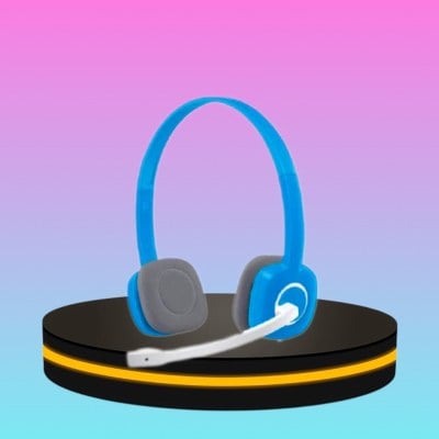 Logitech หูฟังสเตอริโอ พร้อมไมโครโฟนตัดเสียงรบกวน