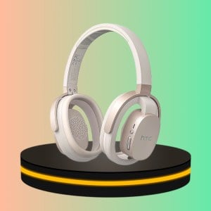 HTC หูฟังแบบครอบหัว สำหรับใส่เล่นเกม ออกกำลังกาย รองรับบลูทูธ 6.0 มีระบบ Ai แปลภาษา