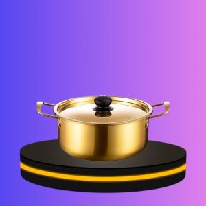 หม้อเกาหลี หม้อชาบู ขนาด 24 cm. สีทอง