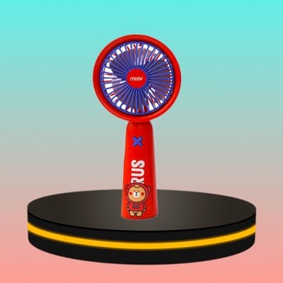 พัดลมพกพา Portable Fan แรงลม 3 ระดับ สีแดง