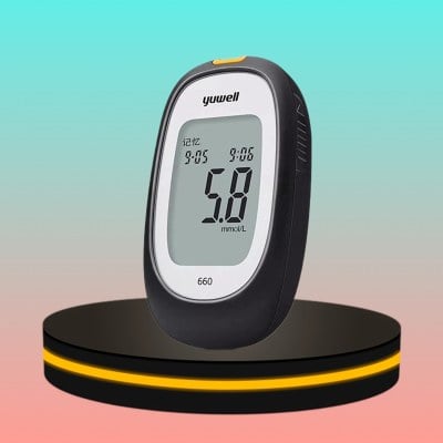 เครื่องตรวจน้ำตาลในเลือด พร้อมจอแสดงผล LED