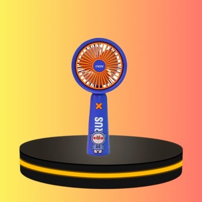 พัดลมพกพา Portable Fan แรงลม 3 ระดับ สีนำ้เงิน