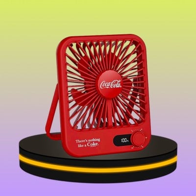 พัดลม ลาย Coca Cola สีแดง