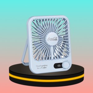 พัดลม ลาย Coca Cola สีฟ้า