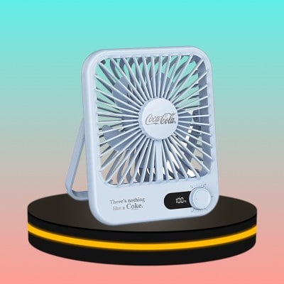พัดลม ลาย Coca Cola สีฟ้า