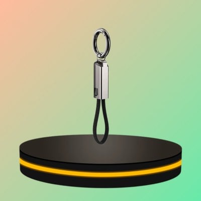 สายชาร์จ ทรงพวงกุญแจ พกพาสะดวก ทุกที่ ทุกเวลา สีดำ