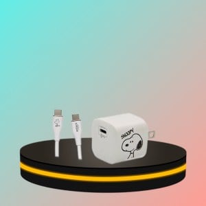 Anitech ที่ชาร์จ พร้อมสายชาร์จ Type-C to Type-C Snoopy สีขาว