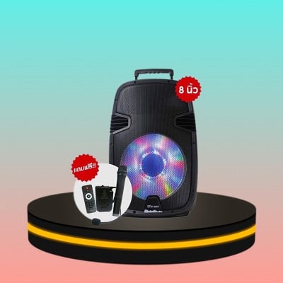 McRock ลำโพงบลูทูธ ขนาด 8 นิ้ว พร้อมไมโครโฟนไร้สาย