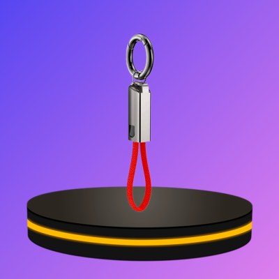 สายชาร์จ ทรงพวงกุญแจ พกพาสะดวก ทุกที่ ทุกเวลา สีแดง