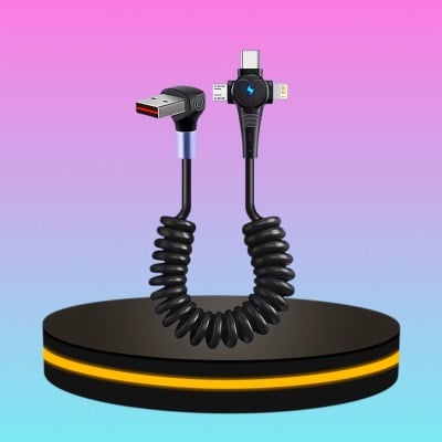 สายชาร์จ USB to Type C แบบ 3 หัว All in One