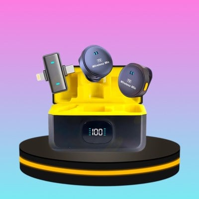 ชุดไมโครโฟนไร้สาย สำหรับบันทึกวิดีโอ บันทึกเสียง สัมภาษณ์ ไลฟ์สด