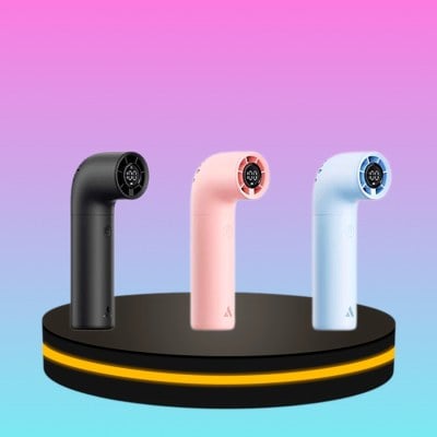 พัดลมพกพาขนาดเล็ก ดีไซน์กะทัดรัด พกง่าย จอ LED แสดงผล แบตความจุ 3500mAh