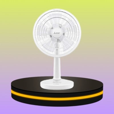 MITSUBISH พัดลมตั้งโต๊ะ ขนาด 12 นิ้ว สีขาว