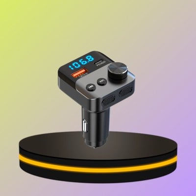 LEADINWAY เครื่องส่งสัญญาณ FM Bluetooth ในรถยนต์แบบ Dual-Mic ชาร์จแบบแฮนด์ฟรีอย่างรวดเร็ว 36W QC 3.0