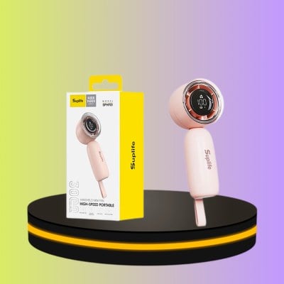 Suplife พัดลมพกพา ปรับระดับได้ 100 ระดับ ใช้งานได้ถึง 16 ชั่วโมง