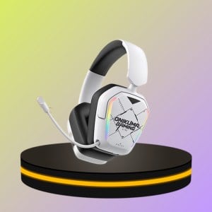 Onikuma หูฟังเกมมิ่ง แบบครอบหู GT883 Bluetooth 5.3 สีขาว