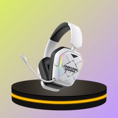 Onikuma หูฟังเกมมิ่ง แบบครอบหู GT883 Bluetooth 5.3 สีขาว