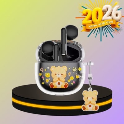 Realfit F1 หูฟังบลูทูธ ลายหมี