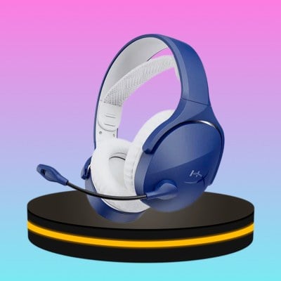 HYPERX GAMING HEADSET หูฟังแบบครอบหู ใส่สบาย ไมค์ตัดเสียง สีน้ำเงิน