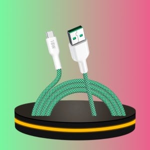 ALPHA·X สายชาร์จเร็ว USB to Type-C สีเขียว