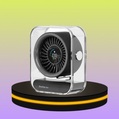 KENTO LITE พัดลมตั้งโต๊ะ ความเร็วสูง ทํางานเงียบ สีดำ