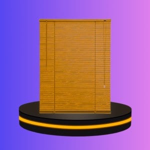 มู่ลี่ ขนาด 155 x 160 cm. สีน้ำตาล