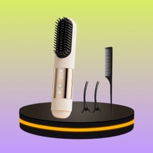 Yotex หวียืดผมไร้สาย ร้อนเร็วภายใน 10 วินาที มีหน้าจอแสดงผล สีครีม