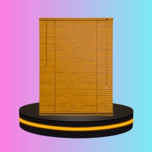 มู่ลี่ ขนาด 70 x 130 cm. สีลายไม้ น้ำตาล