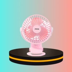 AIKO พัดลมพกพา ใบพัด 4 นิ้ว สีชมพู