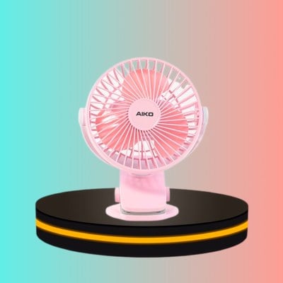 AIKO พัดลมพกพา ใบพัด 4 นิ้ว สีชมพู