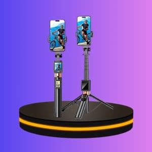 ไม้เซลฟี่ ขาตั้งมือถือ มีจอมอนิเตอร์ ปรับความสูงได้